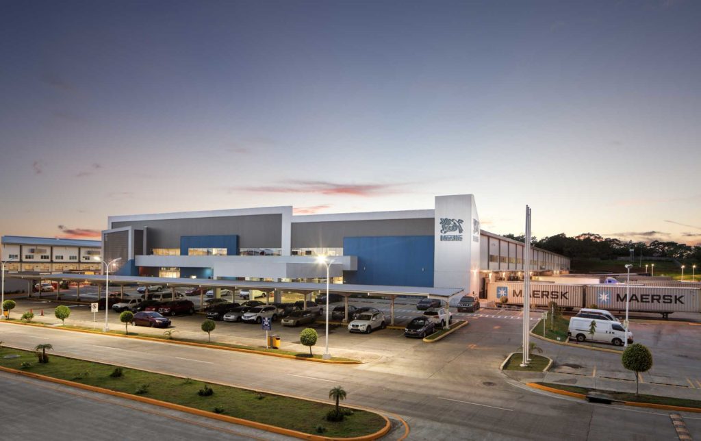 247x640 prefab commercial steel building distribution center, nestle, parque sur, panama